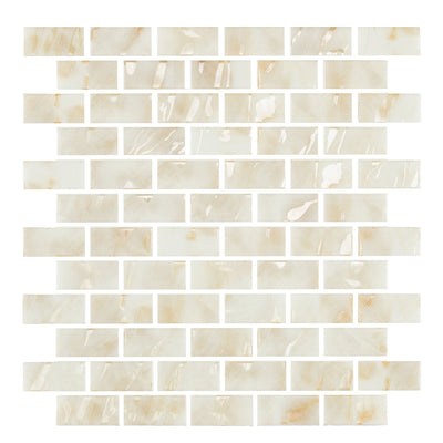 Oasis Marfil, 1" x 2" Glass Tile | Pool, Spa, & Kitchen Tile