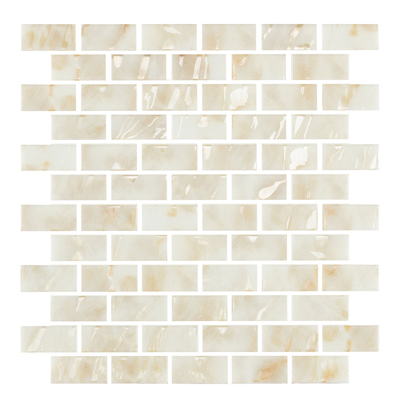 Oasis Marfil, 1" x 2" Glass Tile | Pool, Spa, & Kitchen Tile