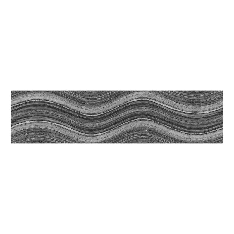 Ocean Wave Charcoal, 6" x 24" | Pool Waterline Tile