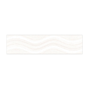 Ocean Wave Ice White, 6" x 24" | Pool Waterline Tile