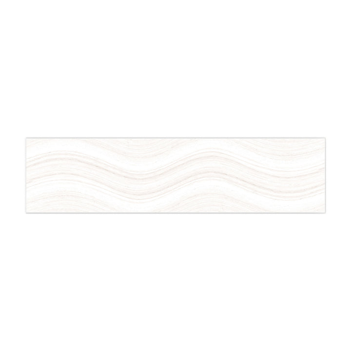 Ocean Wave Ice White, 6" x 24" | Pool Waterline Tile