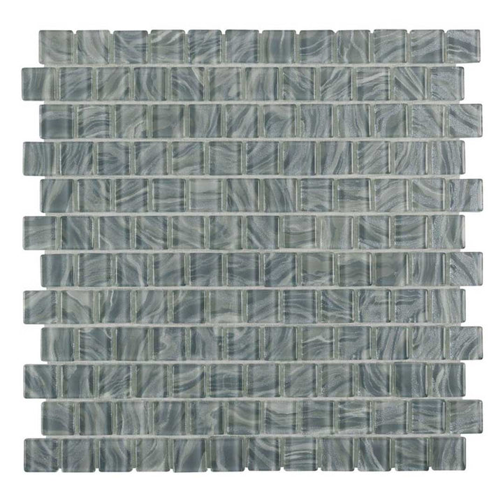 High Tide Grey, 1" x 1" Glass Tile | Anthology Pool & Spa Tile