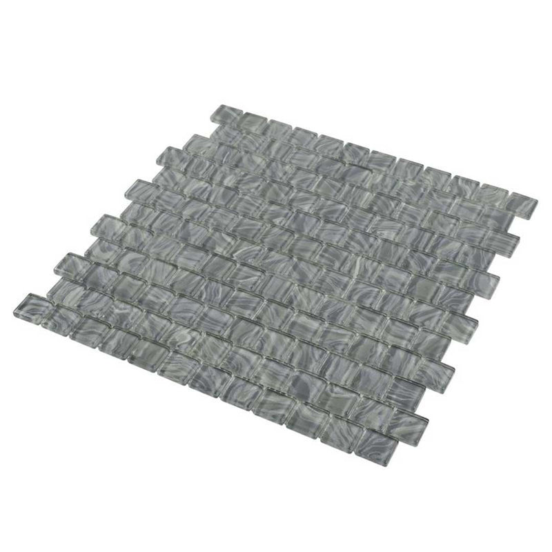 High Tide Grey, 1" x 1" Glass Tile | Anthology Pool & Spa Tile