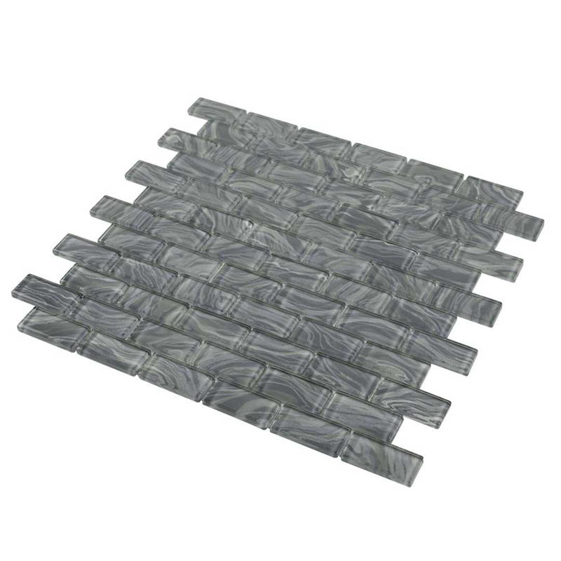 High Tide Grey, 1" x 2" Glass Tile | Anthology Pool & Spa Tile