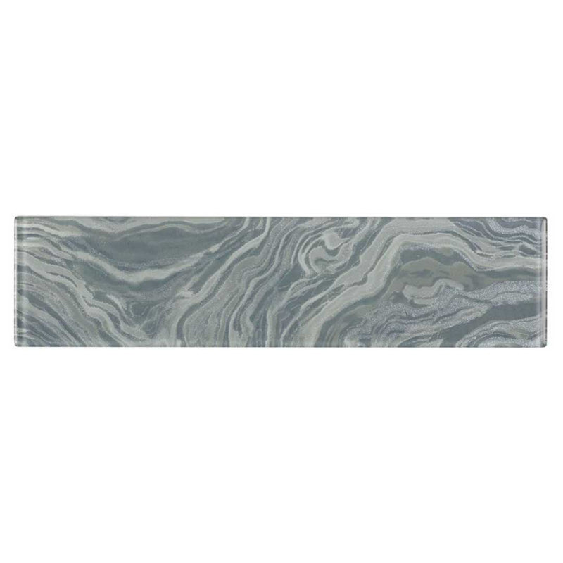 High Tide Grey, 3" x 12" Glass Tile | Backsplash Tile by Anthology