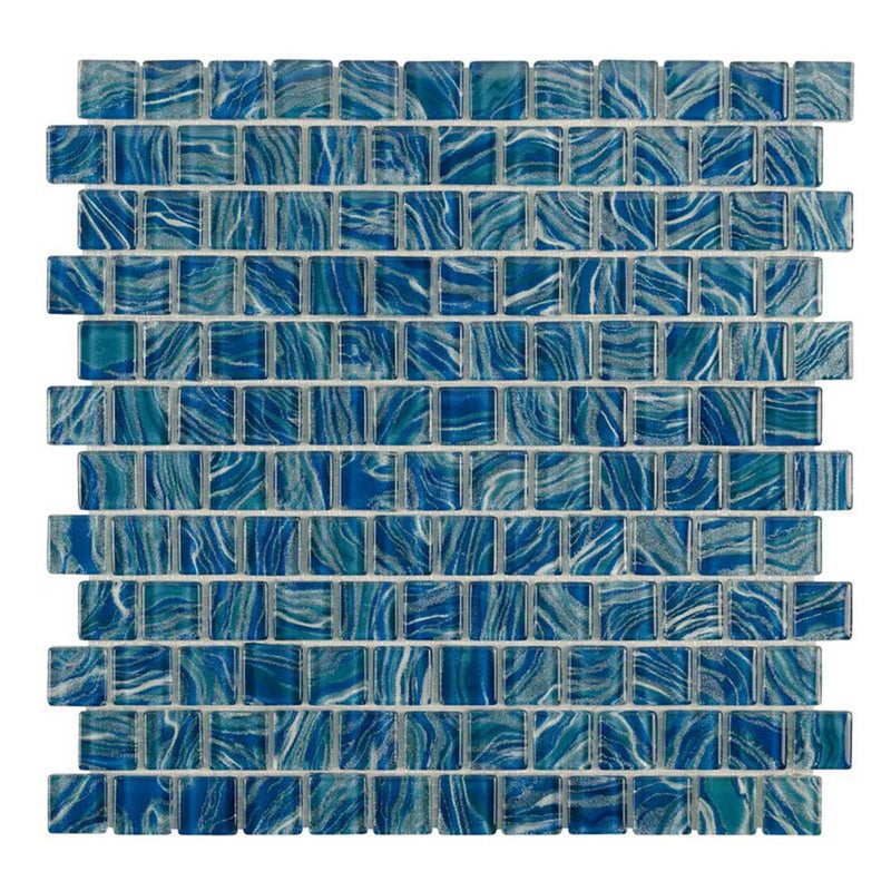 High Tide Navy, 1" x 1" Glass Tile | Anthology Pool & Spa Tile