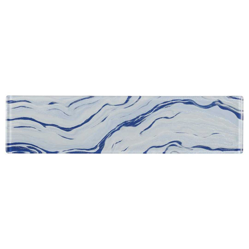 High Tide Sky Blue, 3" x 12" Glass Tile | Wall Tile by Anthology