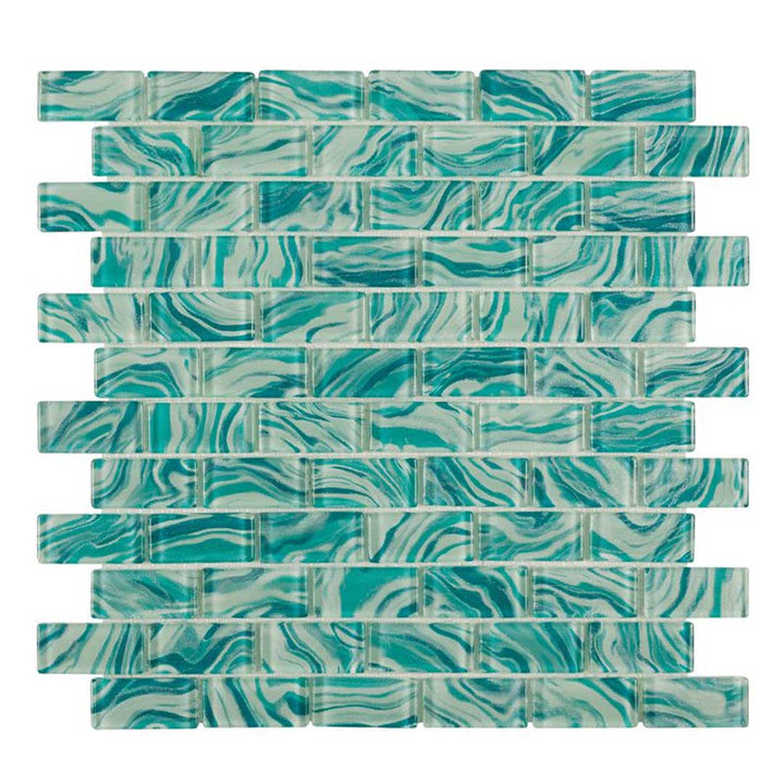 High Tide Turquoise, 1" x 2" Glass Tile | Anthology Pool Tile