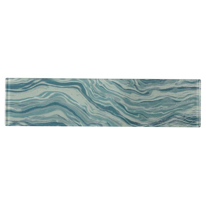 High Tide Turquoise, 3" x 12" Glass Tile | Backsplash Tile