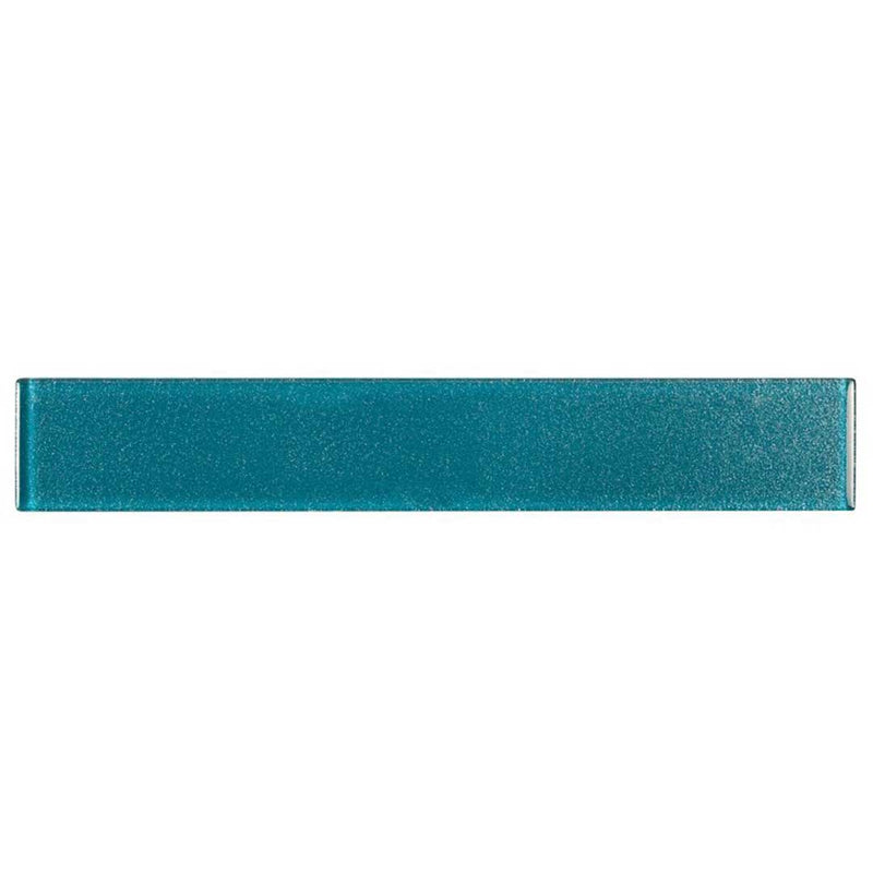 Ocean Sparkle Turquoise, 2" x 12" Glass Tile | Anthology Wall Tile