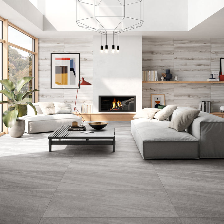 Pillar Gray, 24" x 48" Porcelain Tile | Porcelain Floor Tile