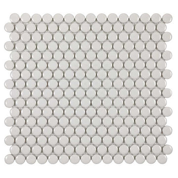 Porcelart Pearl Glossy, Penny Round | Porcelain Tile Anthology