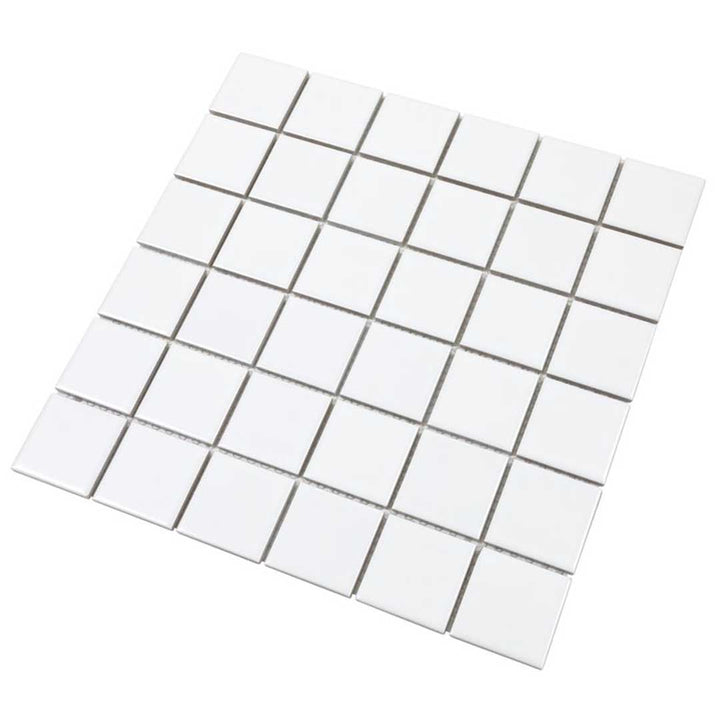 Porcelart White Matte, 2" x 2" Porcelain Tile | Anthology