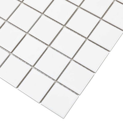 Porcelart White Matte, 2" x 2" Porcelain Tile | Anthology