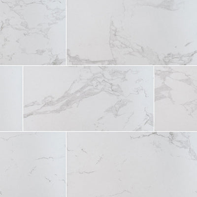 Praia Carrara, 12" x 24" Porcelain Tile | Floor Tile by MSI