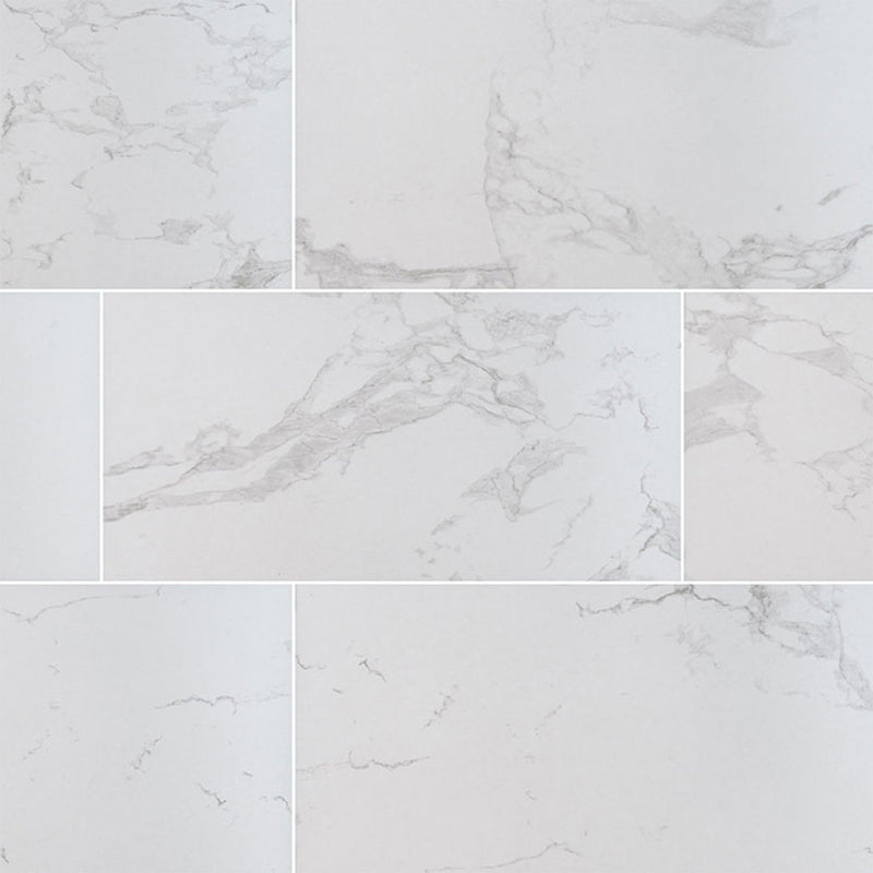 Praia Carrara, 12" x 24" Porcelain Tile | Floor Tile by MSI