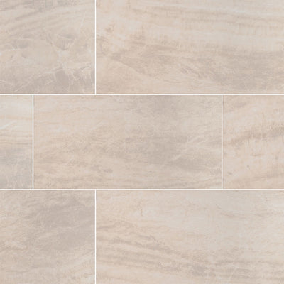 Praia Crema, 12" x 24" Porcelain Tile | Floor Tile by MSI