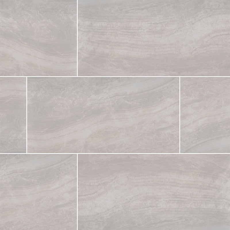 Praia Grey, 12" x 24" Porcelain Tile | Floor Tile by MSI