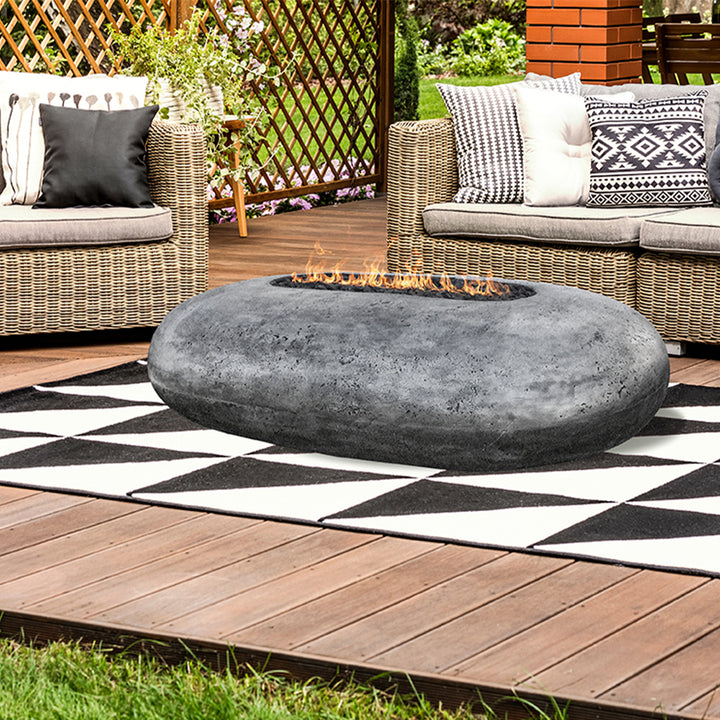 Prism Hardscapes Pebble Fire Table | Outdoor Gas Fire Pit