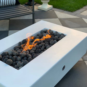 Del Mar Rectangular 84" Fire Table | The Outdoor Plus GFRC Fire Pits