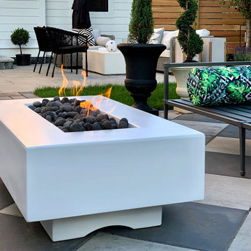 Del Mar Rectangular 60" Fire Table | The Outdoor Plus GFRC Fire Pits