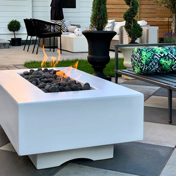 Del Mar Rectangular 72" Fire Table | The Outdoor Plus GFRC Fire Pits