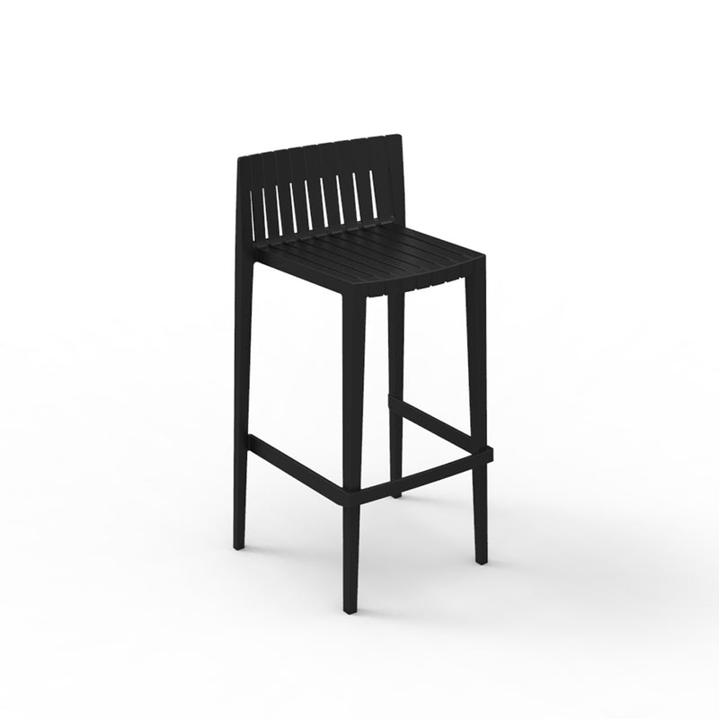 Spritz Bar Stool | Modern Patio Furniture by Vondom - Black