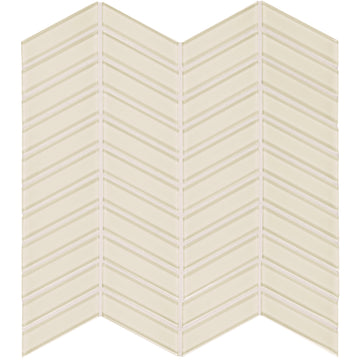 Sand Chevron, Glass Tile | Tesoro Backsplash & Wall Tile