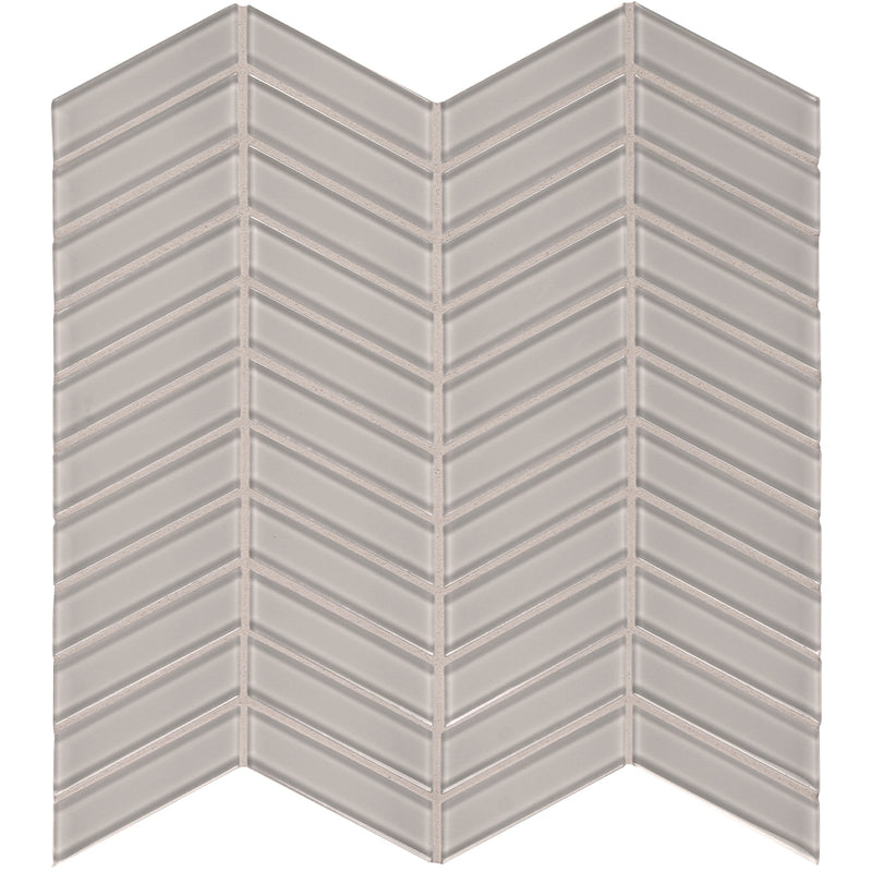 Shadow Chevron, Glass Tile | Tesoro Backsplash & Wall Tile