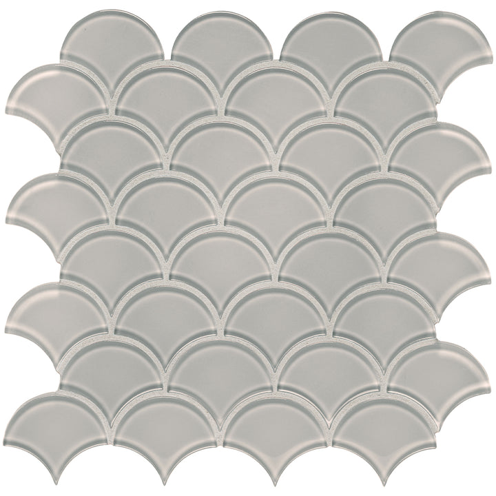 Shadow, Scallop Glass Tile | Tesoro Backsplash & Wall Tile