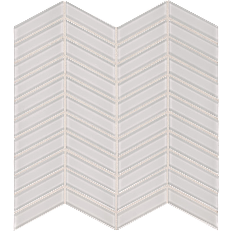 Skylight Chevron, Glass Tile | Tesoro Backsplash & Wall Tile