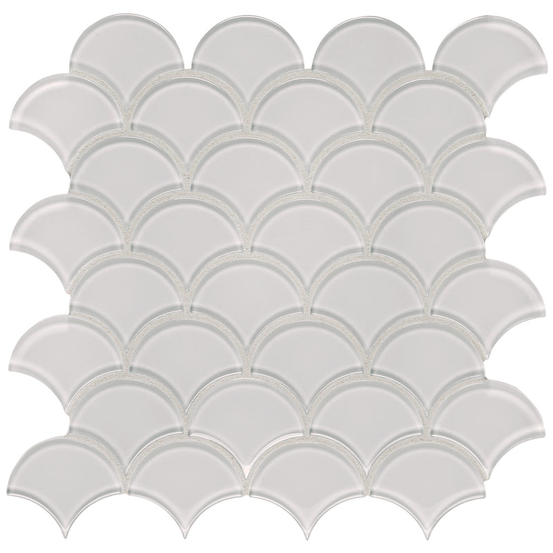 Skylight, Scallop Glass Tile | Tesoro Backsplash & Wall Tile