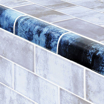 Shadow Blue, 2" x 4" Glass Trim Tile | TRIM-GS84896B7 | Pool Tile