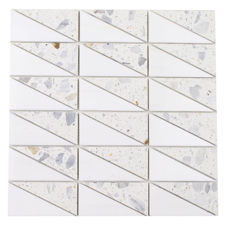 Venice Blue Triangle Dolomite Terrazzo | Stone Tile by Tesoro