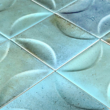 Verdigris Relief, 6" x 6" Porcelain Tile | Artistry in Mosaics