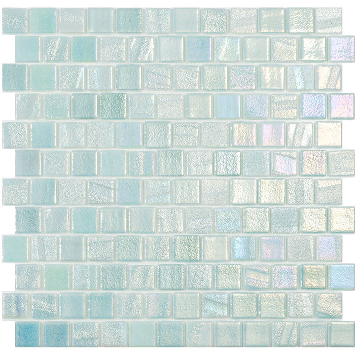 Fusion Light Green T,  1" x 1" Brick - Glass Tile