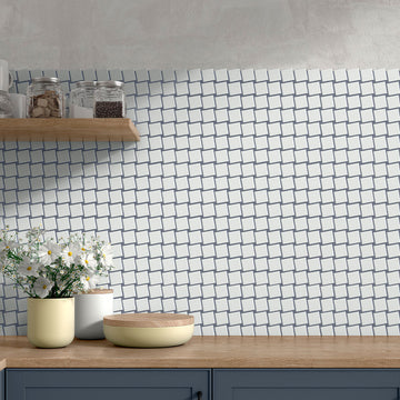 Lume White Matte, 1.5" Mosaic - Glass Tile