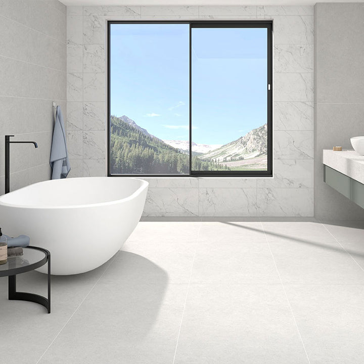 Carrara Bianco Polished, 12" x 24" | Porcelain Tile by MSI