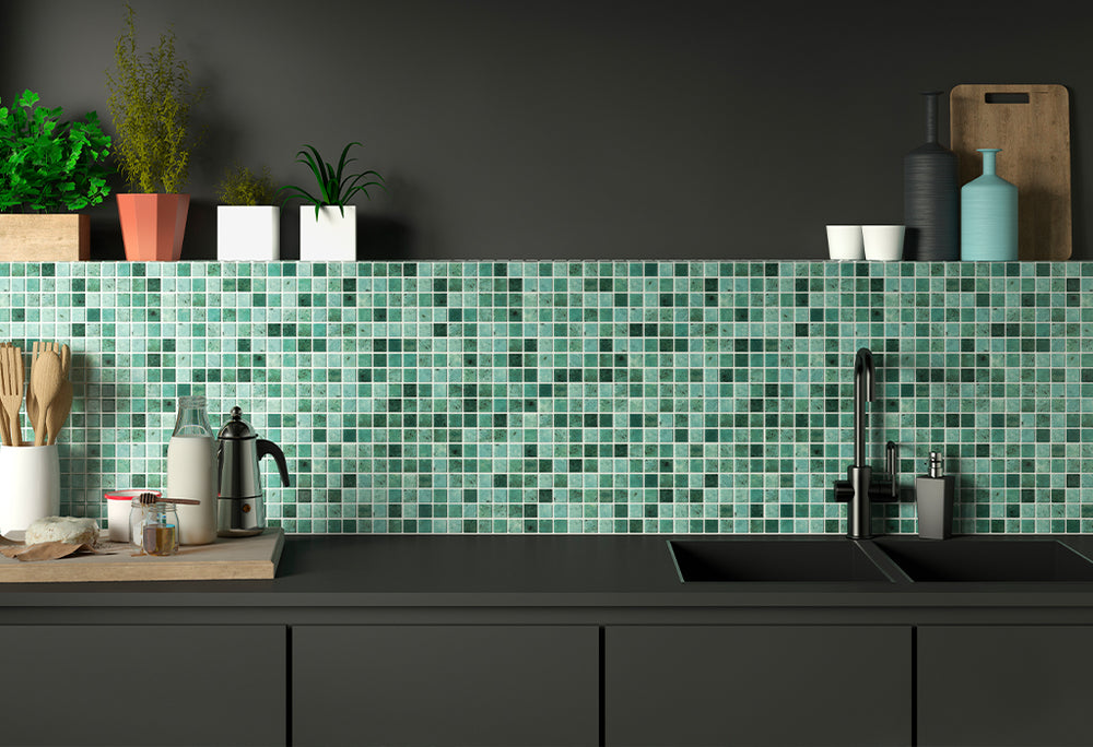 Green Glass Tile | Glass Mosaic Tiles – AquaBlu Mosaics