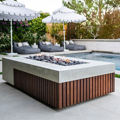 Outdoor Fire Pit on Pool Patio