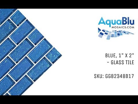 Blue, 1" x 2" - Glass Tile