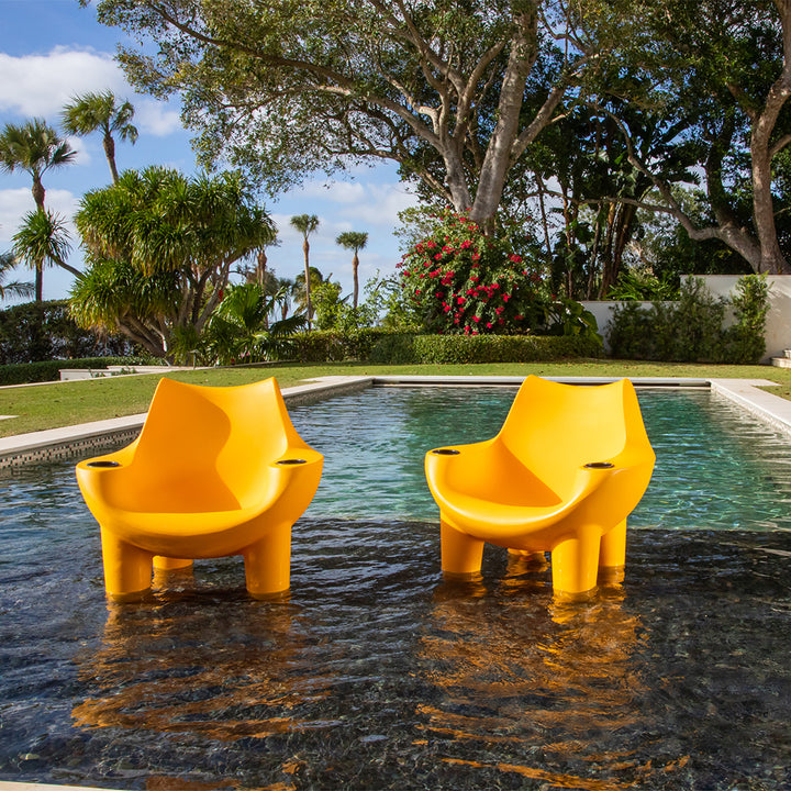 In-Pool Chair with Black Cupholders | Luxury Pool Chair by Tenjam