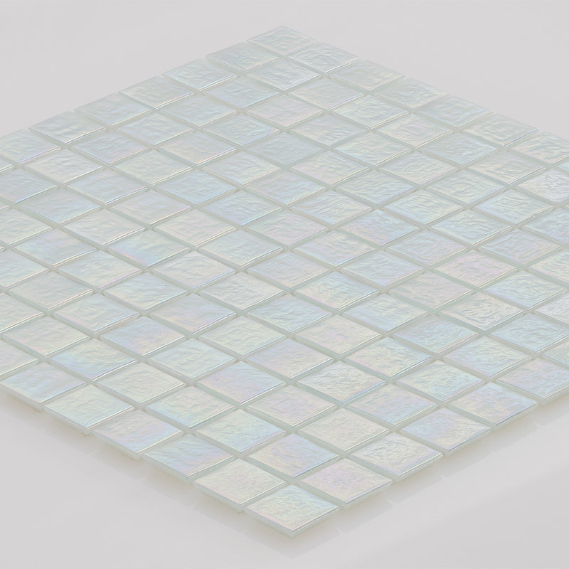 Selenite Opaque Iridescent 1x1 Glass Tile | E11.470.42S | American Glass Mosaics