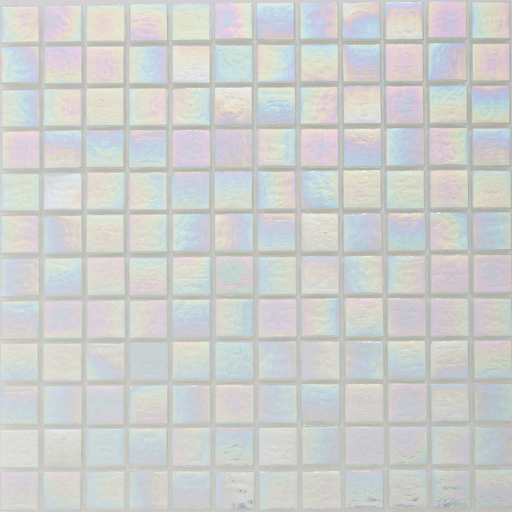 Selenite Opaque Iridescent 1x1 Glass Tile | E11.470.42S | American Glass Mosaics