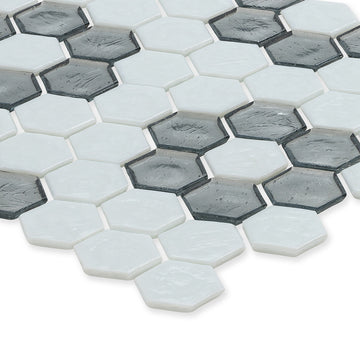 American Glass Mosaics | Mid Century Hexagon Glass Tile Collection | Made in USA