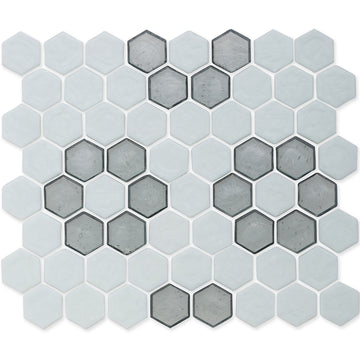 American Glass Mosaics | Mid Century Hexagon Glass Tile Collection | Made in USA