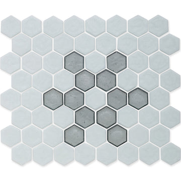 American Glass Mosaics | Mid Century Hexagon Glass Tile Collection | Made in USA