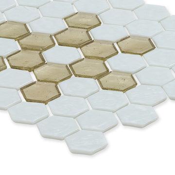 American Glass Mosaics | Mid Century Hexagon Glass Tile Collection | Made in USA