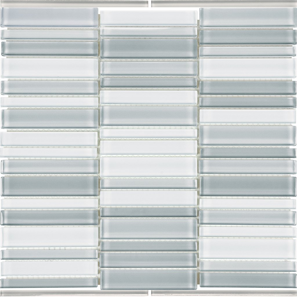 Shades Of Grey 1 X 4 Glass Tile Anaelemsogbssg Aquatica Aquablu Mosaics 