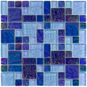 Deep Blue Seas, Mixed Glass Tile | Anthology Pool & Spa Tile